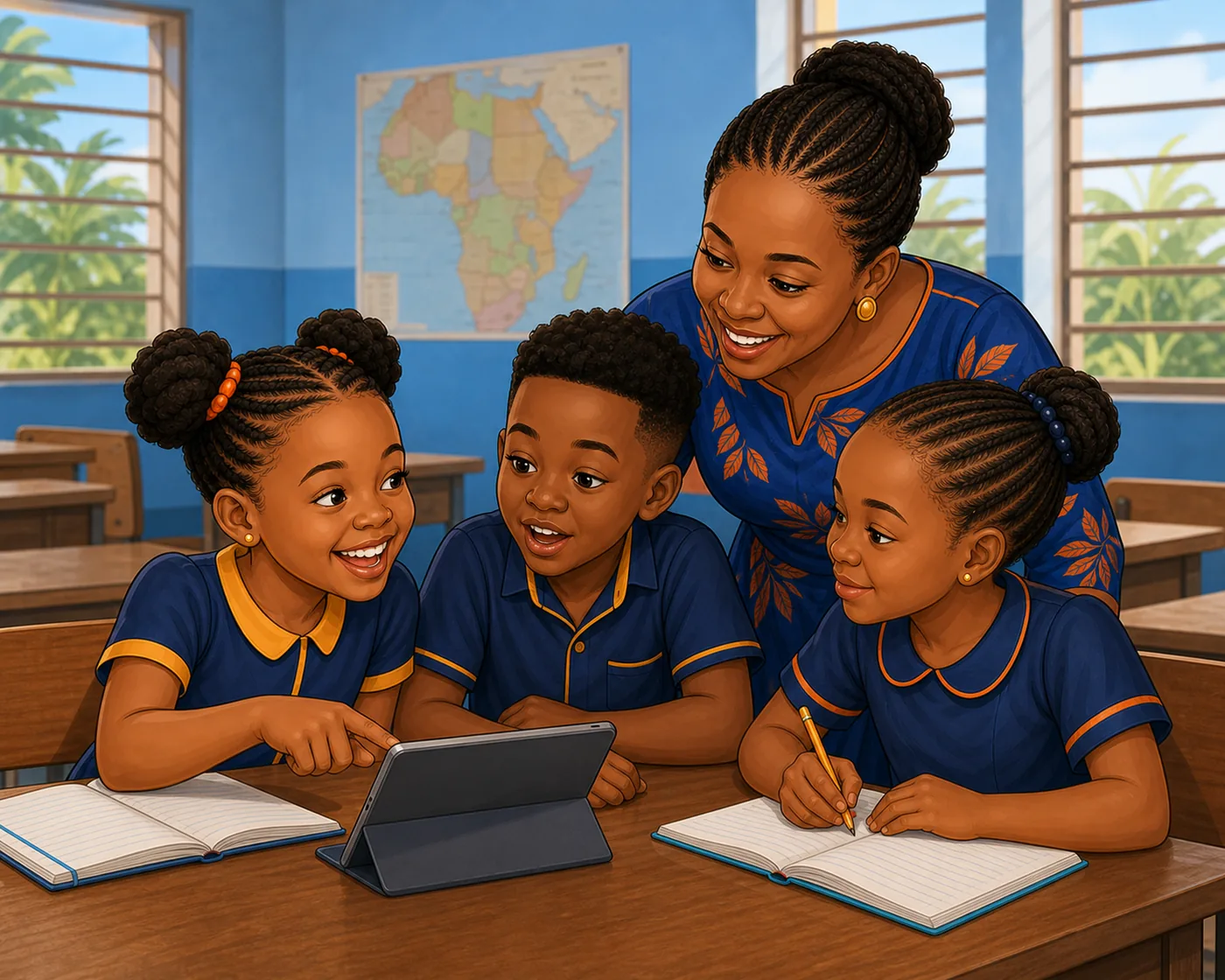 Students beginning a structured Nigerian-language programme